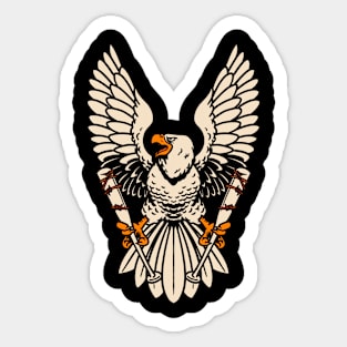 Eagle with bat Sticker